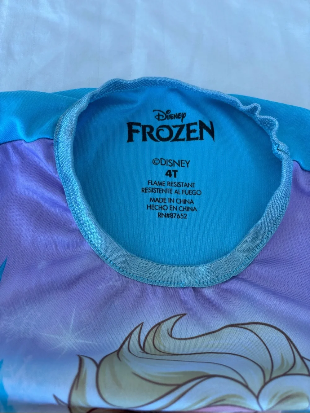 Disney Frozen Anna Elsa Girls 4T Sleeveless Pajamas Sleep Gown Dress
